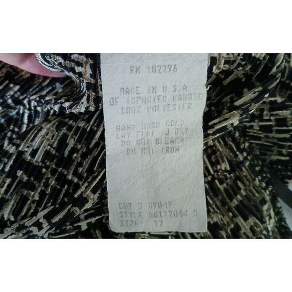 Vintage Maxi Dress Tiered Size 12 Retro Casual Church Modest Business Career USA - Picture 10 of 10